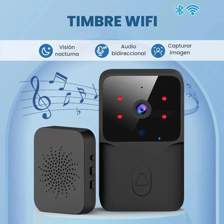 Mini Timbre Wifi Tipo Cámara Recargable