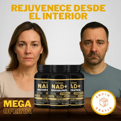 🌿 Cápsulas Premium: Energía, Juventud y Bienestar con NAD+ + Resveratrol