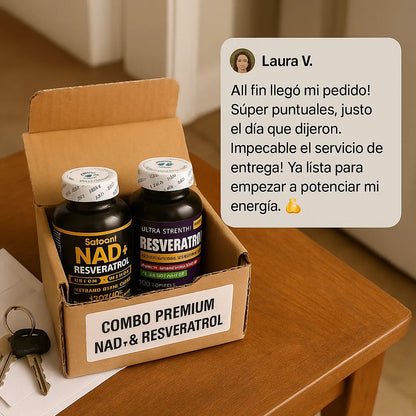 🌿 Cápsulas Premium: Energía, Juventud y Bienestar con NAD+ + Resveratrol