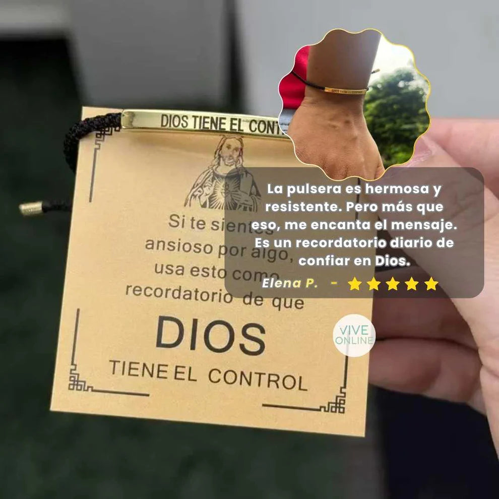 Pulsera "Dios Tiene el Control" - Recordatorio de Fe Y Esperanza Hecha a Mano