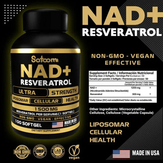 🌿 Cápsulas Premium: Energía, Juventud y Bienestar con NAD+ + Resveratrol
