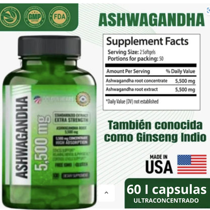⚡ Ashwagandha Extra Forte – Más Fuerza, Más Calma, Más Salud