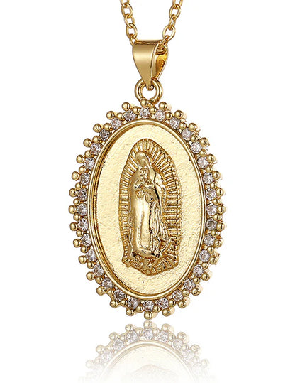 🌟 Collar con Medalla de la Virgen 🌟  Tu amuleto de fe y protección siempre contigo