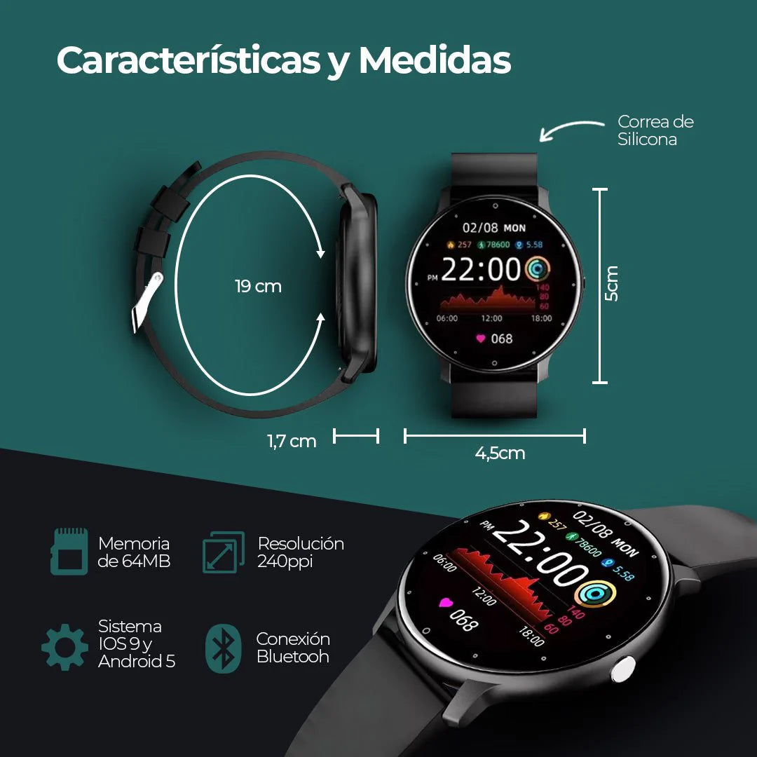 Reloj Inteligente Northwatch ZL02 – Monitor Cardíaco, Bluetooth y Fitness