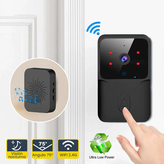 Mini Timbre Wifi Tipo Cámara Recargable